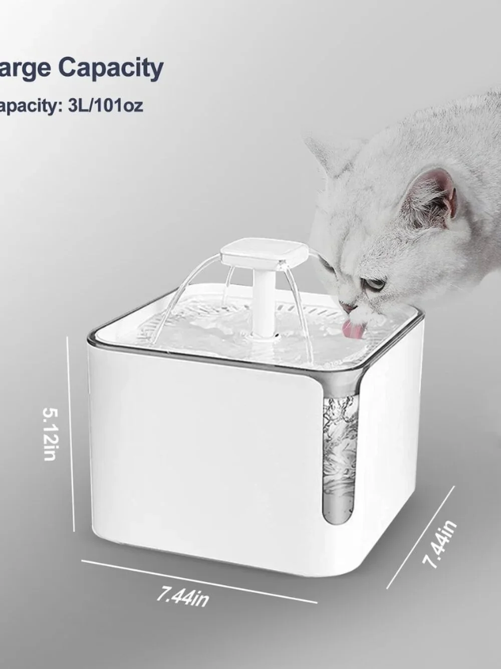 3L Automatic Cat Water Fountain Dog Water Dispenser Ultra Quiet Pump - Picture 2 of 8